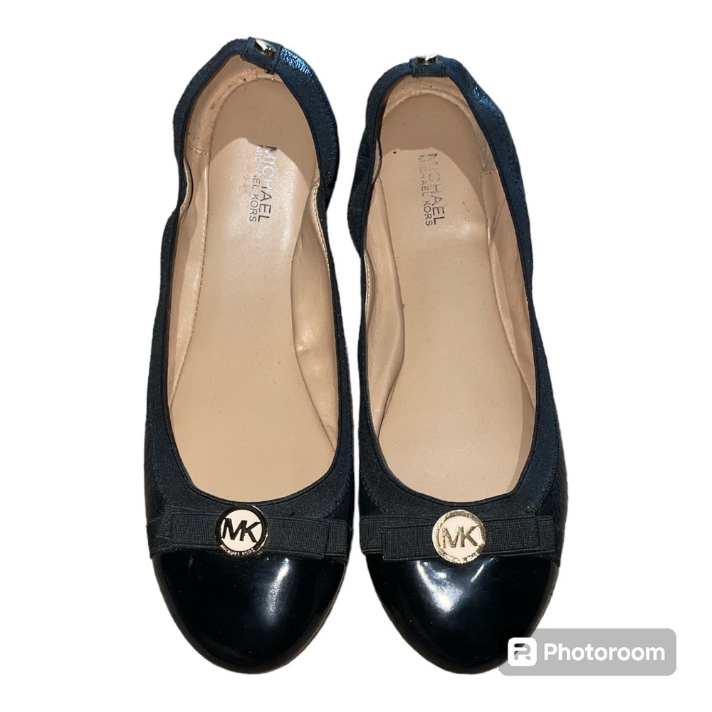 Michael Kors Black Leather Ballet Flats
